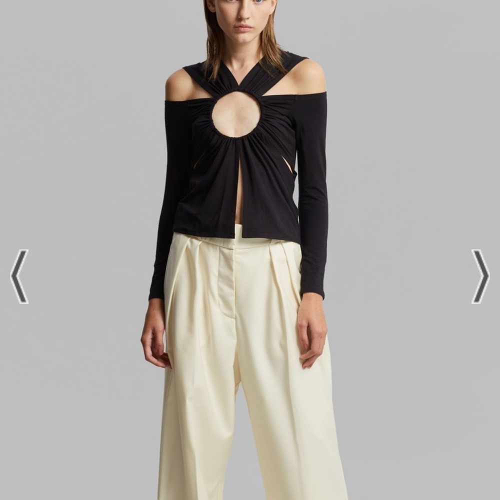 Sid Neigum Bamboo Ring  cutout Top S